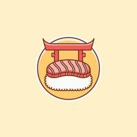 vector logo Arte para pequeño negocio tienda y juego compañía. Sushi comida diseño negocio