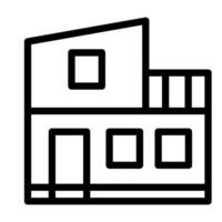 Apartment construction outline icons vector