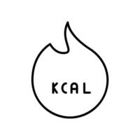 kilo calorie outline icon thin vector design good for website or mobile app