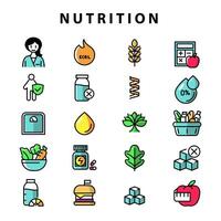 nutrición tipo de colores icono vector bueno para sitio web o móvil aplicación