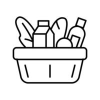 nutrition outline icon thin vector design good for website or mobile app