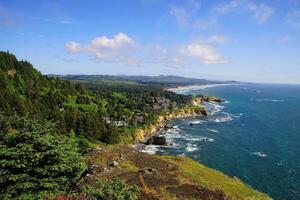 Condominiums spread across headlands at Otter Rock photo