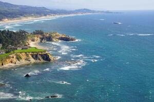 Condominiums spread across headlands at Otter Rock photo