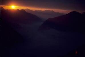 Sunset, Middle Fork Cascade River photo