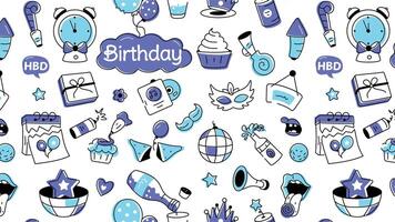 Birthday Celebration Doodle Icon vector