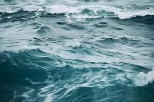 AI generated waves in the ocean. Neural network AI generated photo