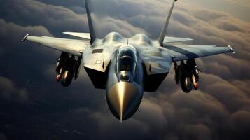 AI generated Fighter Jets United States Air Force. Neural network AI generated photo
