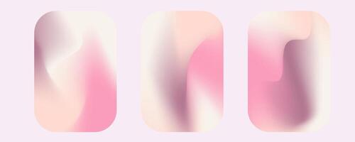 Gradient Y2k shape blur set. Window blurry aesthetic y2k. Vector pastel form illustration. Aura gradient shape