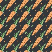 seamless carrot pattern. doodle illustration with carrot. pattern with carrot vector