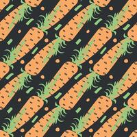 seamless carrot pattern. doodle illustration with carrot. pattern with carrot vector