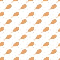 Seamless pattern with chicken legs. meat background. Doodle chicken legs icons. Seamless meat pattern vector