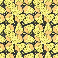 seamless cheese pattern. Drawing doodle background with cheese vector