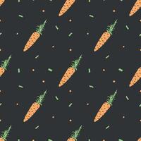 seamless carrot pattern. doodle illustration with carrot. pattern with carrot vector
