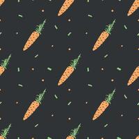 seamless carrot pattern. doodle illustration with carrot. pattern with carrot vector