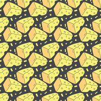 seamless cheese pattern. Drawing doodle background with cheese vector