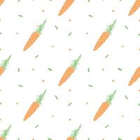 seamless carrot pattern. doodle illustration with carrot. pattern with carrot vector