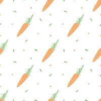 seamless carrot pattern. doodle illustration with carrot. pattern with carrot vector