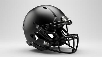 AI generated American football black helmet. Neural network AI generated photo