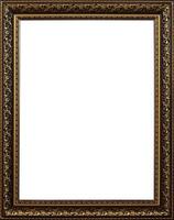 Isolated Photo Frame, Wooden Antique Photo Frame with blank mockup