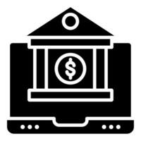 Online Banking icon line vector illustration