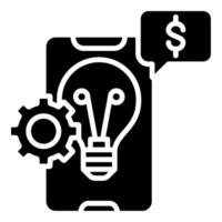 Fintech Solutions icon line vector illustration