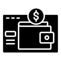 Digital Wallet icon line vector illustration