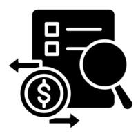 Transaction Scrutiny icon line vector illustration