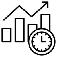 Real-time Analytics icon line vector illustration