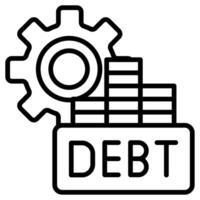 Debt Management icon vector illustration