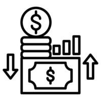 Cash Flow Analysis icon vector illustration