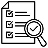 Data Verification icon line vector illustration