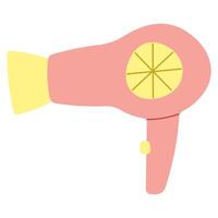 Hair dryer Single 1 cute on a white background, vector illustration.