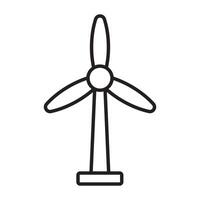 Windmill line icon. vector