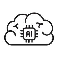 Ai brain icon. vector