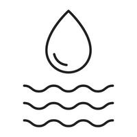 water drop line icon. vector