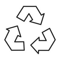 recycling line icon. vector