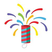 Party confetti popper exploding birthday. vector