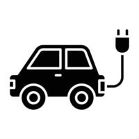 Eco car icon. vector