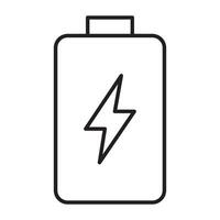 batería línea icono. vector