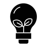 Ecology bulb light icon. vector