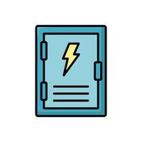 electric panel icon vector design template simple and clean