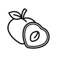 peach icon vector design template simple and clean