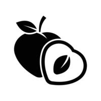 peach icon vector design template simple and clean