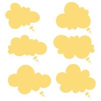 Cloud speech bubble set. Frame for text vector