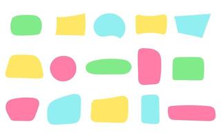 Colorful abstract form frame for text. Sticky notes set vector