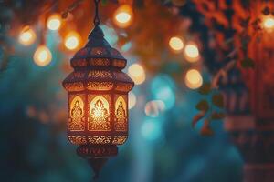 AI generated concept for islamic celebration day ramadan kareem photo