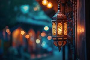 AI generated Lantern Ideal for Ramadan concept photo