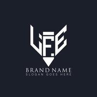 LFE abstract letter logo. LFE creative monogram initials letter logo concept. LFE Unique modern flat abstract vector letter logo design.