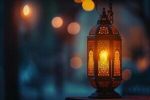 AI generated Lantern Ideal for Ramadan concept photo