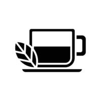 té hora icono vector diseño modelo en blanco antecedentes